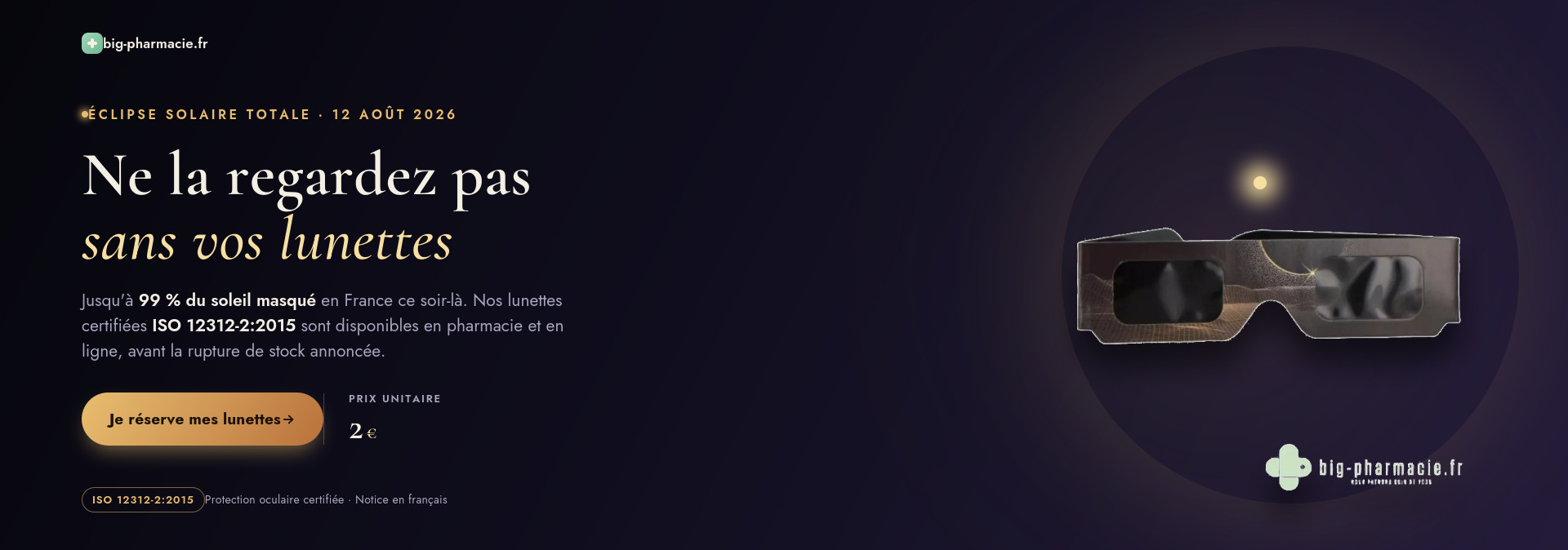 LUNETTES POUR L'ECLIPSE