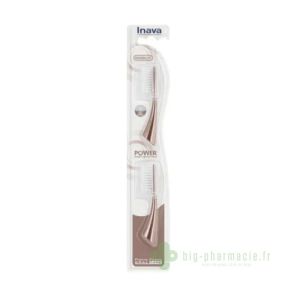 Inava Power - recharge brosse à dents électrique rose lot de 2