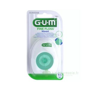 GUM fine floss fil dentaire ciré 55m
