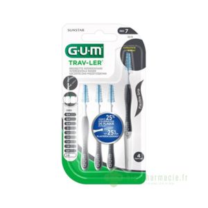 Gum Trav-ler brossettes 1619, iso 7, lot de 4