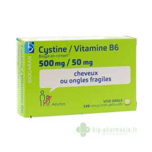 Cystine B6 500/50mg Biogaran 120 comprimés