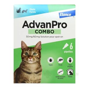Advanpro Combo puces tiques pour chats furets 6 pipettes répulsives
