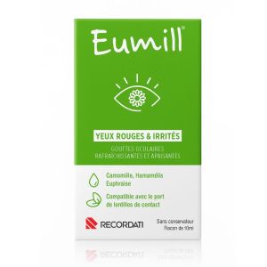 Eumill gouttes ophtalmiques yeux rouges et irrités