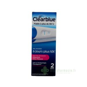 Clearblue Early Test de Grossesse Détection Précoce lot de 2