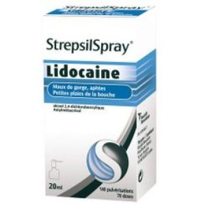 Strepsilspray à la lidocaïne collutoire
