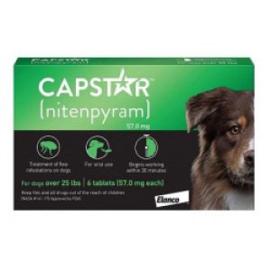 Capstar chiens 57mg 6 comprimés