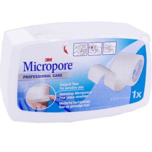 Sparadrap 3M Micropore géant blanc dévidoir de 25mm x 9,14m