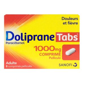 Dolipranetabs 1000 mg, 8 comprimés pelliculés