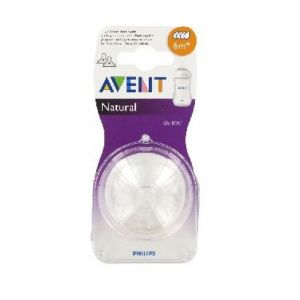 Avent Natural Tetines débit rapide 6+mois