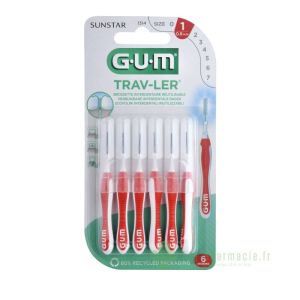 Gum Trav-ler Brossettes 1314, iso 1, lot de 6