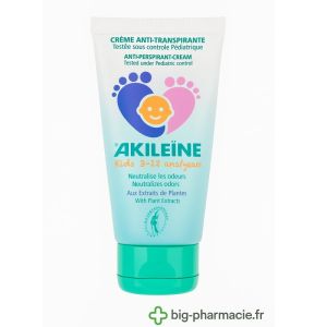 akileine crème anti transpirante kids 3-12 ans
