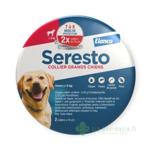 Seresto Collier Grand Chien boite de 2 colliers