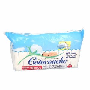 COTOCOUCHE COUCHES 100% COTON 2EME AGE X30 Tetra Medical : :  Bébé et Puériculture