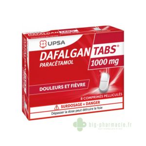 Dafalgantabs 1000mg 8 comprimés pelliculés