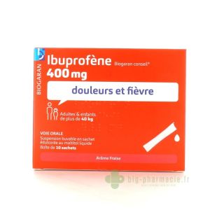Ibuprofene Biogaran 400mg sachets x10