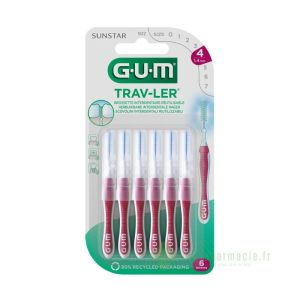 Gum Trav-ler brossettes 1612, iso 4, lot de 6