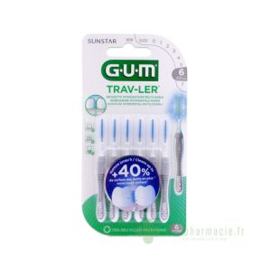 Gum Travler Brossettes 1618, iso 6, lot de 6