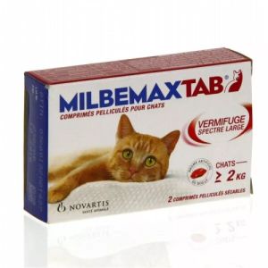 MILBEMAX TAB VERMIFUGE POUR CHAT 2 COMPRIMÉS