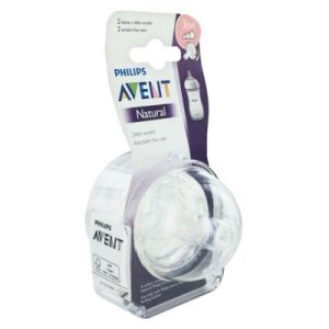 Avent : Tétine natural 3 trous débit moyen 3 mois+