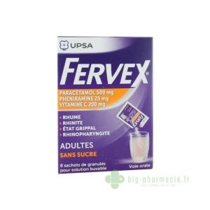 FERVEX ADULTES SANS SUCRE granulés pour solution buvable en sachet
