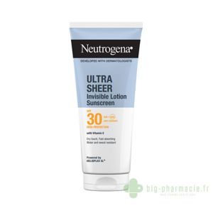 Neutrogena Ultra Sheer 50mL, lait solaire invisible SPF30