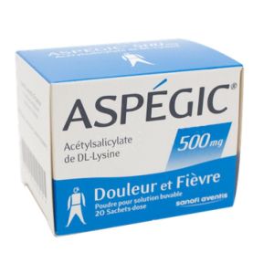 Aspegic 500mg poudre suspension buvable 20sach