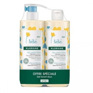 Klorane Bébé Gel Lavant Doux bipack 2x500ml