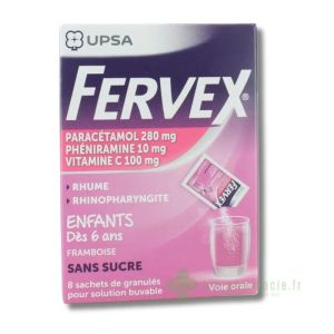 Fervex Enfants Sans sucre Granulés pour solution buvable en sachet