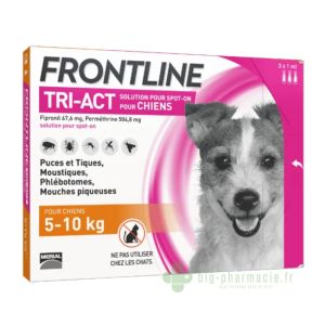 Frontline Tri-act chien S 5-10 kg 3 pipettes