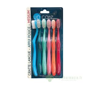 Brosse à dents Médium, Up care, lot de 6