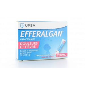 EFFERALGAN 250mg granulés en sachet Vanille/fraise x10