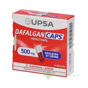 Dafalgancaps 500mg 16 gélules