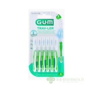 Gum Trav-ler brossettes 1414, iso 3, lot de 6