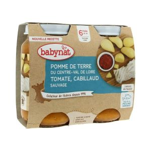 BABYBIO Petits pots de pomme de terre et cabillaud 2x200G