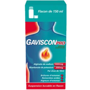 GAVISCONPRO MENTHE 1000 mg/200 mg/10 ml, suspension buvable
