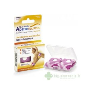 Sea band Bracelet Anti-Nausées Rose Enfant 2 Unités