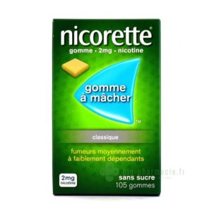 Nicorette 2mg Gomme Nature boite de 105