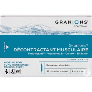 Granions décontractant musculaire ampoules buvables