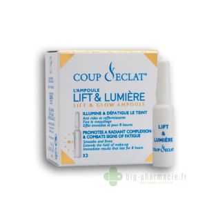 coup d'éclat ampoules lift et lumière x3 ampoules