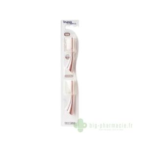 Inava Hydrid - recharge brosse à dents électrique ROSE lot de 2