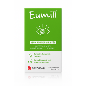 Eumill gouttes ophtalmiques yeux rouges et irrités