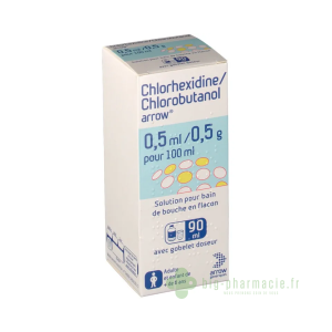 Chlorhexidine/chlorobutanol bain de bouche Arrow 90ml