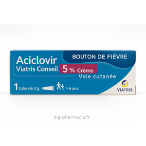 Aciclovir 5% viatris, crème pour bouton de fièvre
