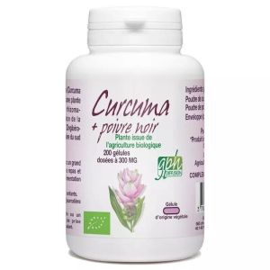 curcuma + poivre noir bio 200 gelules gph
