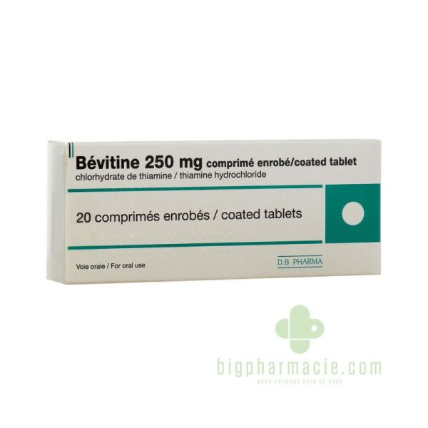 Bevitine 250mg 20 comprimés
