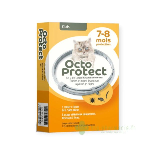 Octo Protect Collier Anti puces et tiques chat