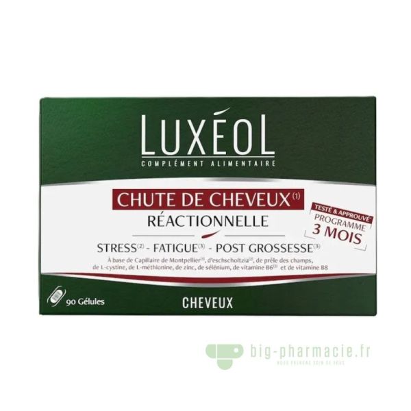 Luxeol Chute Cheveux Reactionnelle 90 gelules