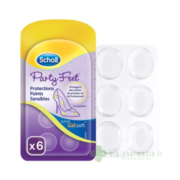 Scholl party feet 6 coussinets