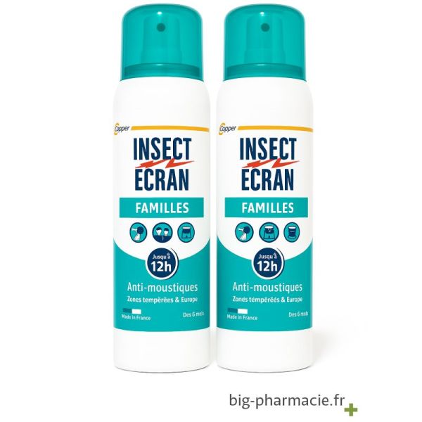 Insect écran, répulsif famille lot de 2