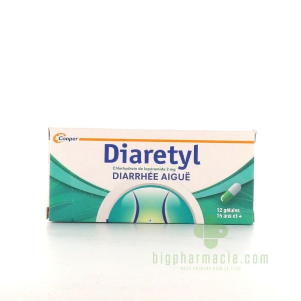 Diaretyl loperamide 2mg 12 gélules